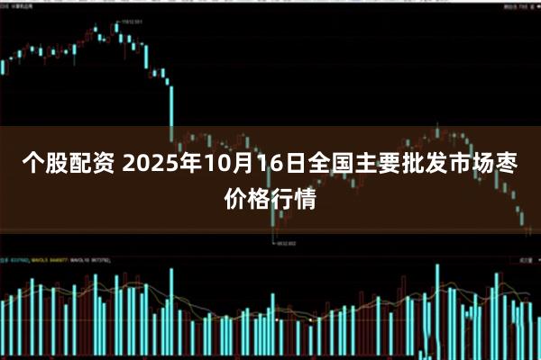个股配资 2025年10月16日全国主要批发市场枣价格行情